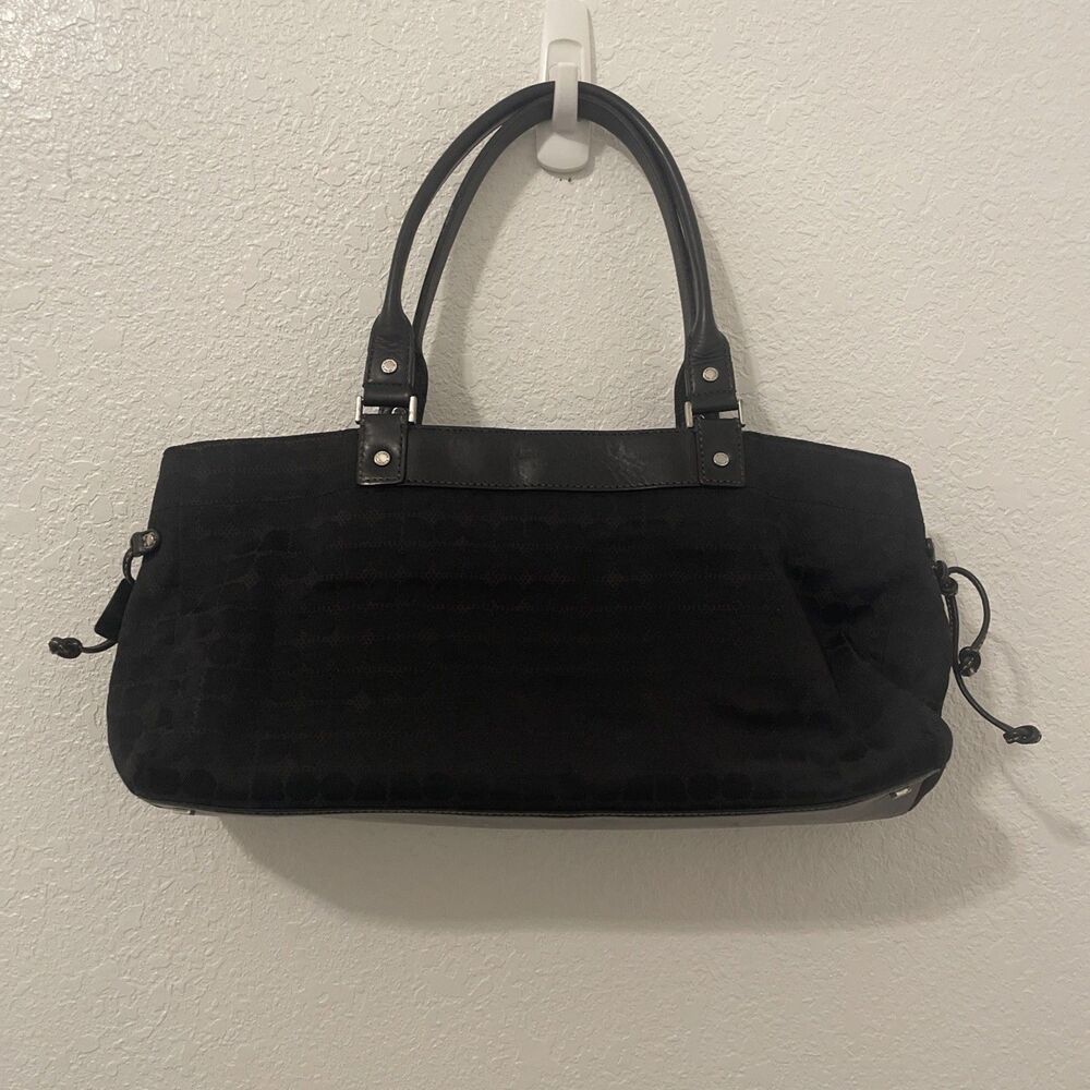 Kate Spade Easy West Large Jacquard Canvas Black Tote Bag Handbag Satchel Purse
